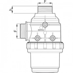 2Saugfilter 100-160 l/min 1 1/2" mit Ventil, ARAG