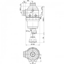 2Saugfilter 100-160 l/min 1 1/2" mit Ventil, ARAG