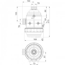 2Suction filter 160-220 l/min T6, ARAG