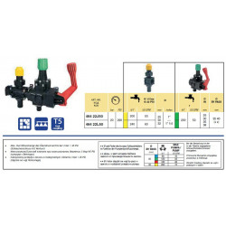 2Manual main valve with manual proportional valve 200l/min