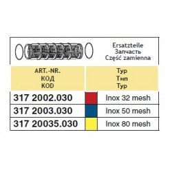 2Saugfiltereinsatz 108x286, 32-Maschen ARAG
