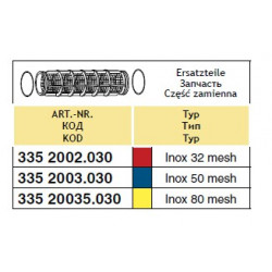 2Suction filter insert 145x320, 32-mesh ARAG