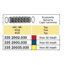 2Wkład filtra ssącego 145x320, 32-mesh ARAG