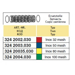 2Section filter/ bowl insert 30x70, 100-mesh ARAG
