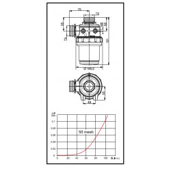 2Suction filter 60-100 l/min T5, ARAG