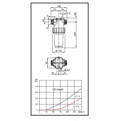 2Druckfilter 200-280 l/min 1 1/2&quot;M, ARAG