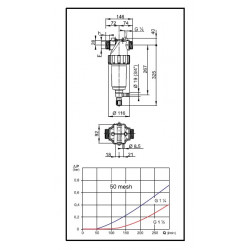 2Self-cleaning pressure filter 200-280 l/min 1 1/2"M, ARAG