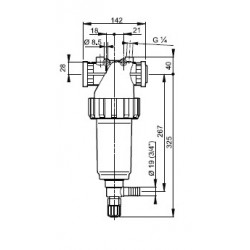 2Selbstreinigender Druckfilter 200-280 l/min 863(463), ARAG