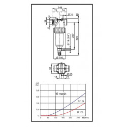 2Filtr ciśnieniowy samoczyszczący 200-280 l/min 1 1/2″F, ARAG