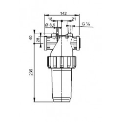 2Druckfilter 200-280 l/min 873(473), 80er Maschenweite, ARAG