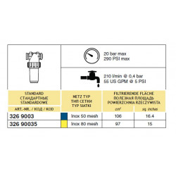 2Pressure filter 200-280 l/min 873(473),80-mesh, ARAG