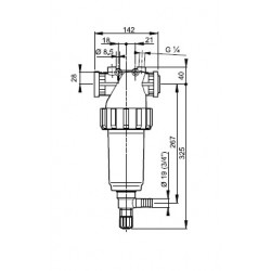 2Filtr ciśnieniowy samoczyszczący 200-280 l/min 873(473), ARAG