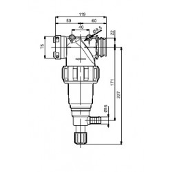 2Selbstreinigender Druckfilter 150-160 l/min T5 M/F, ARAG