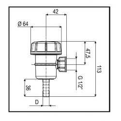 2Suction minifilter 1/2"F, D.13, ARAG