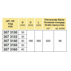 2Saugkorb D.50 mm hoch ARAG
