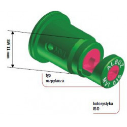 2Rozpylacz eżektorowy uderzeniowy o szerokim kącie aplikacji MVI ALBUZ