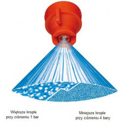 2Düse mit großem Druckbereich, integriert mit TEEJET XRC-Kappe