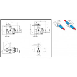 22-Wege-Kugelhahn 2"M - Camlock, ARAG