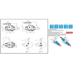 22-way ball valves T6, ARAG