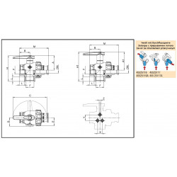 23-Wege-Kugelhahn 1 1/2″M - Camlock, ARAG
