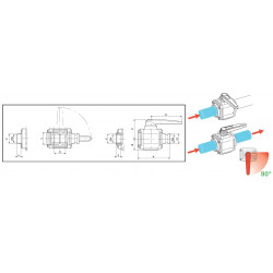 22-way ball valves 1 1/2"M - Camlock 453, ARAG