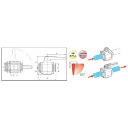 22-way ball valves  2" - clamp coupling 453, ARAG