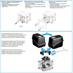 22-way ball electric valve fork coupling, AISI 316, ARAG