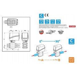 2Elektrischer Kugelhahn 2-Wege-Gabelanschluss, AISI 316, ARAG