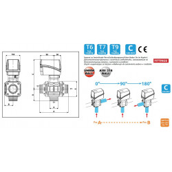 2Elektrischer 3-Wege-Kugelhahn, Gabelanschluss unten, UHMW, CANbus, ARAG