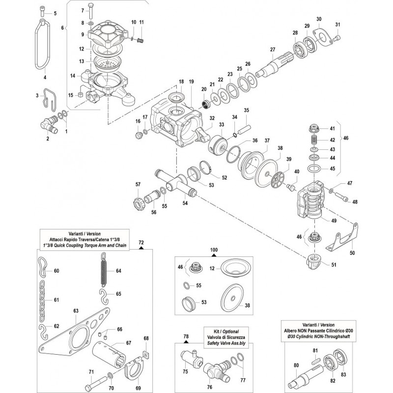 Teile für die Comet BP40 K Pumpe, KATALOG-BP40K
