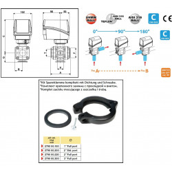 2Elektrischer 3-Wege-Kugelhahn, Flanschanschluss unten, UHMW, CANbus, ARAG