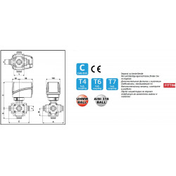 25-way ball electric valve fork coupling, UHMW, CANbus, ARAG