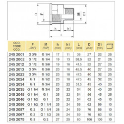 2Reduzierung 1 1/4"F-1"M, ARAG