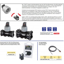 2Paddle flow-meter threaded coupling, brass flange WOLF, ARAG