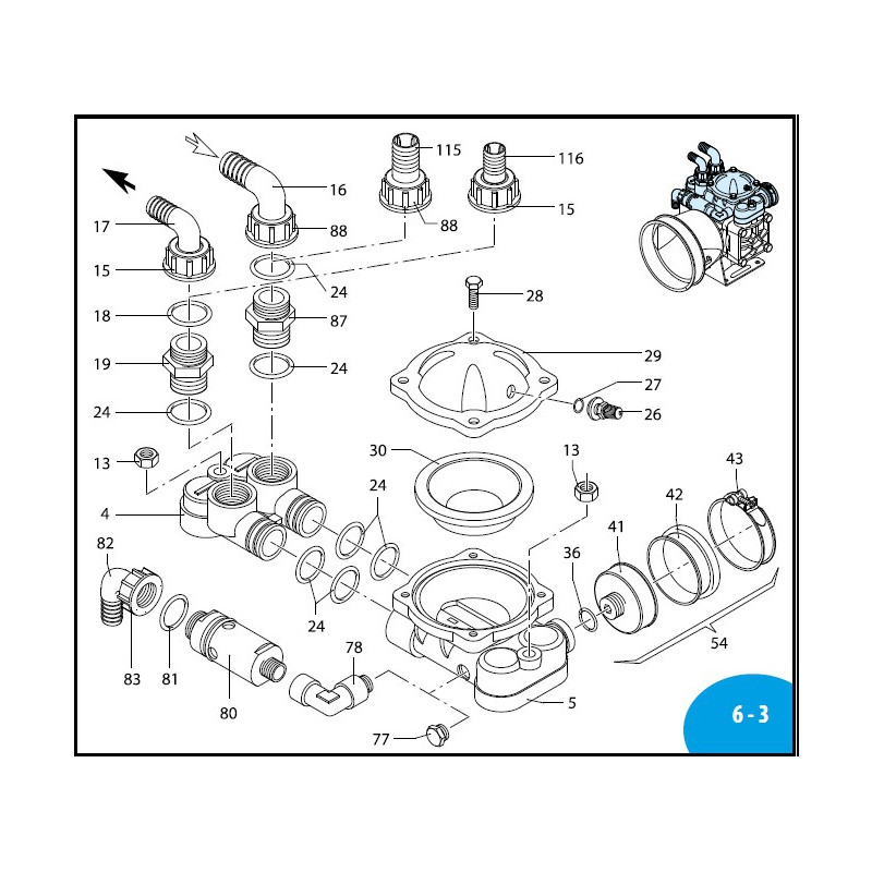 Halbluftkammer AR70BP 550180 Annovi Reverberi