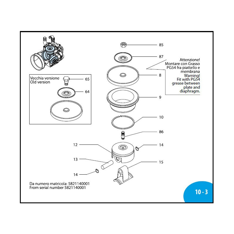 Annovi Reverberi AR115BP/AR135BP Pumpenmembrandruck, 580371