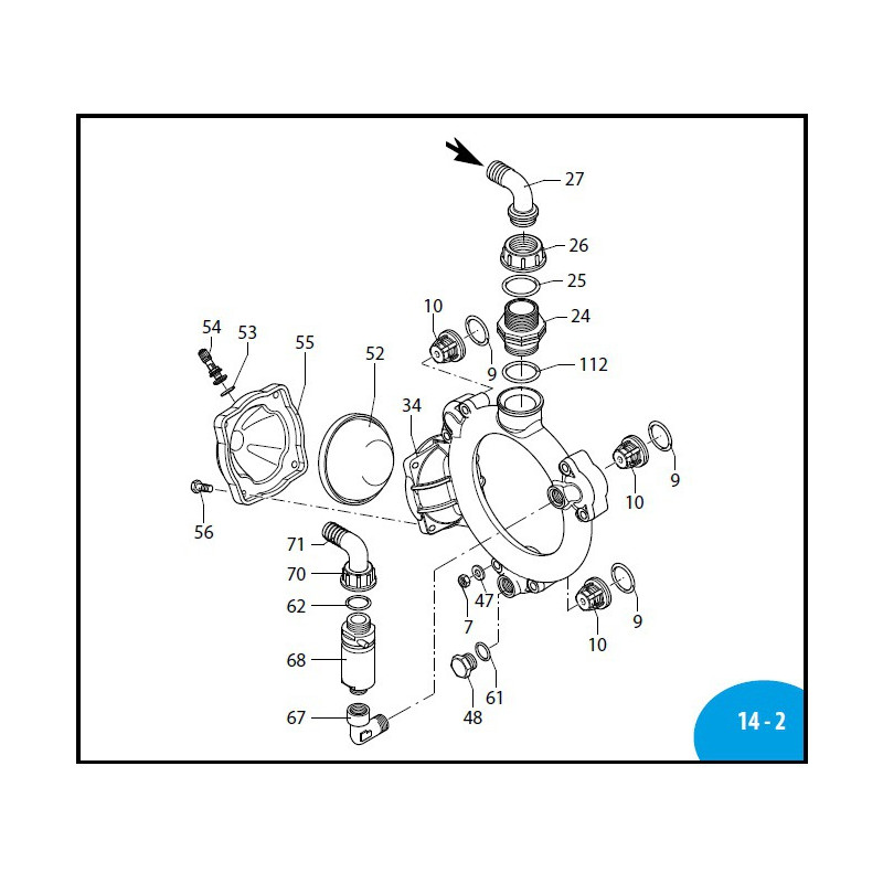 Annovi Reverberi 125/145 BP Pumpenkollektor, 2420400
