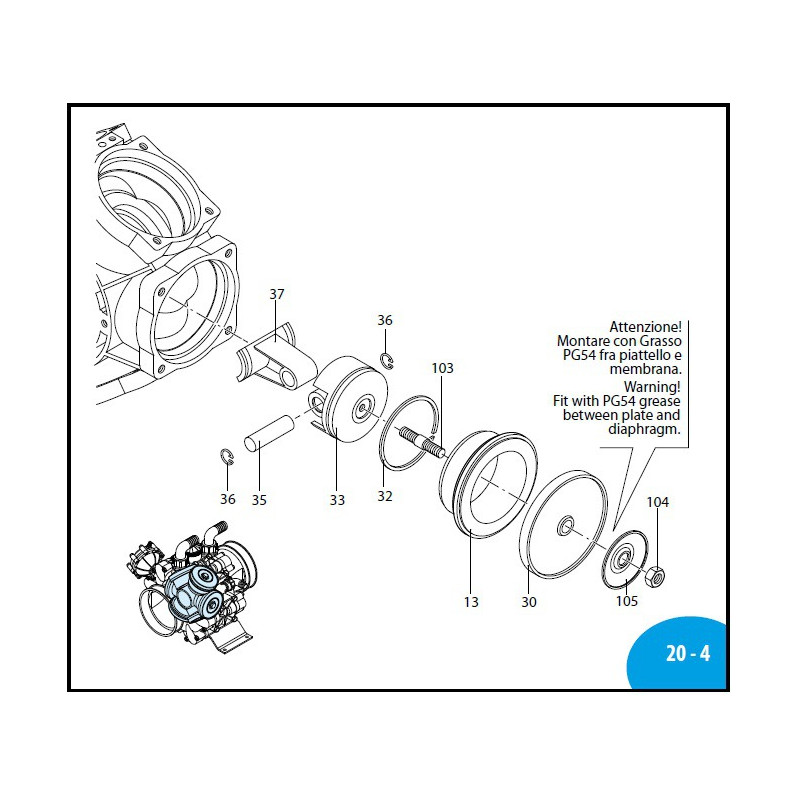 Annovi Reverberi 250 BP Pumpendeckel, 2240110
