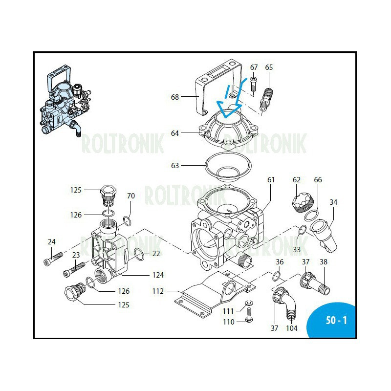 Flange  AR203/AR252 800692 Annovi Reverberi