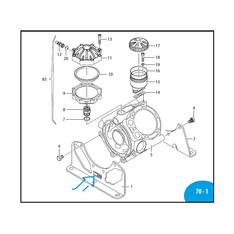 Parts for the Annovi Reverberi AR1604 pump, KATALOG-AR1604