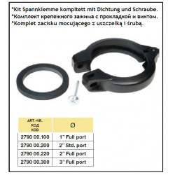 23-way ball valve 1" - clamp coupling low 453, ARAG