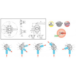 25-Wege-Kugelhahn 1&quot;F 453, ARAG