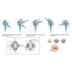 25-Wege-Kugelhahn 2&quot; - Flanschanschluss 453, ARAG