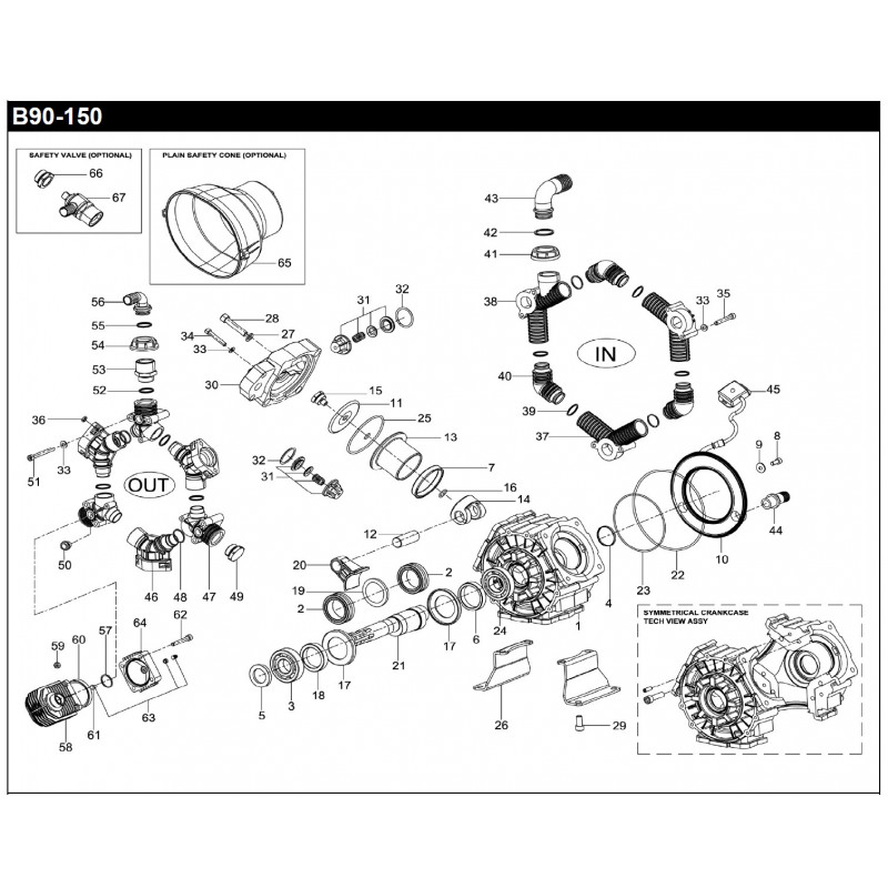 WASHER D.8,4X17X1,6 UNI 6592 PUMP B90-150 843693002 BERTOLINI