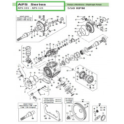 2Hose Tail Fixing Plate  APS 101 - APS 121 24040135 Comet