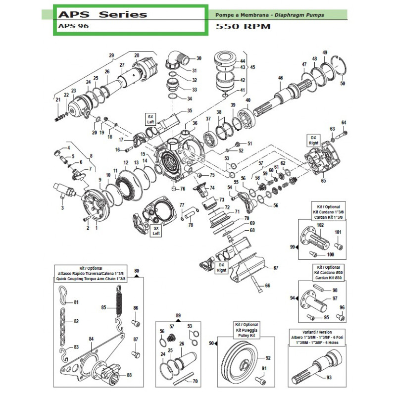 Torque Arm - Quick Coup. Kit  APS 96 50020003 Comet