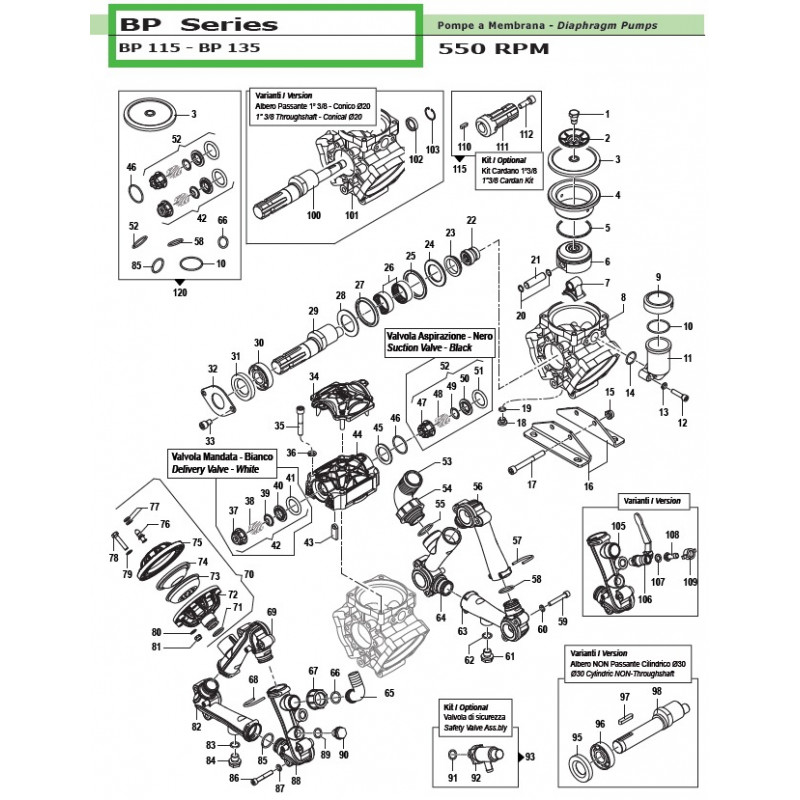 Combined Bearing  BP 115-135 04360026 Comet