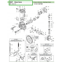 2Pump Crankcase  BP 20/15 04030083 Comet