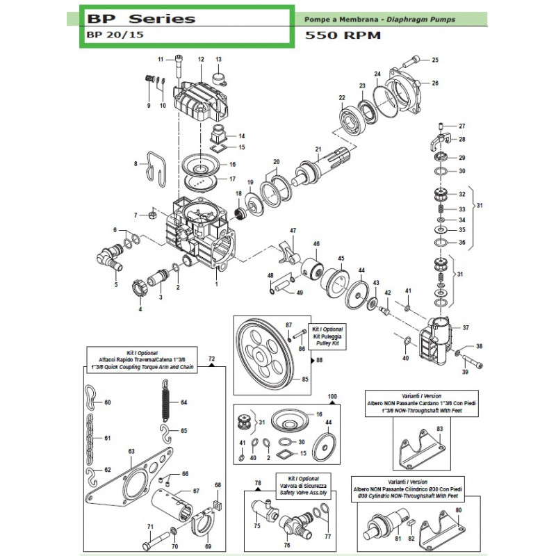 Volum. Comp. Diaphragm  BP 20/15 18000081 Comet