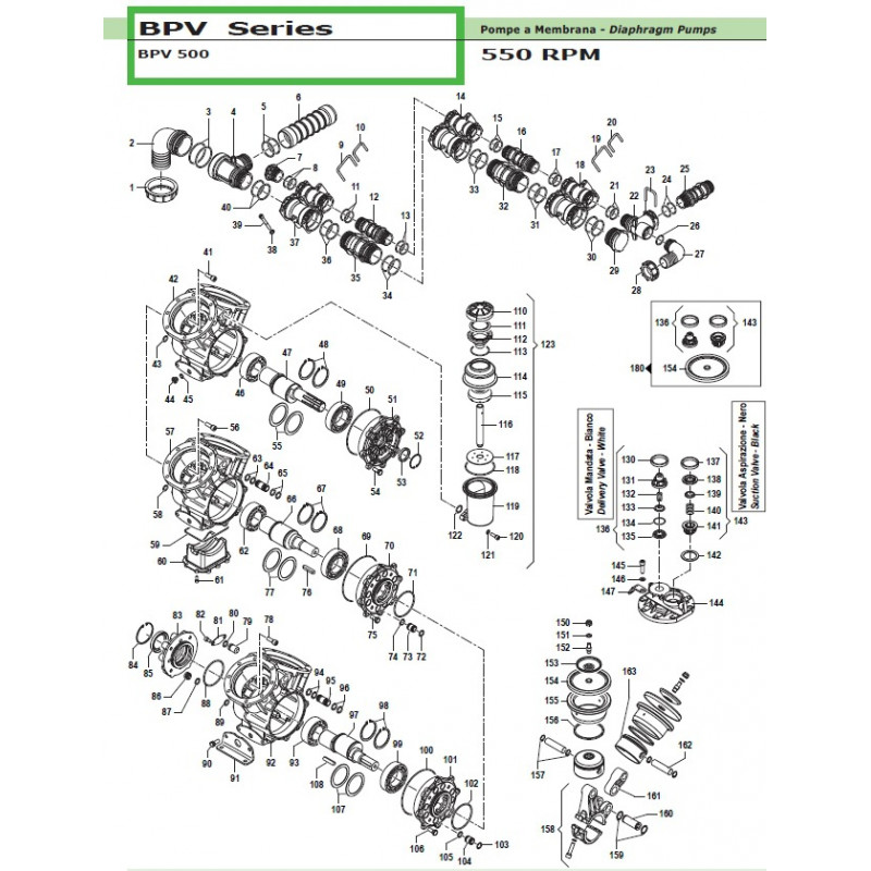 Suction Connection Pipe  BPV500 32130035 Comet